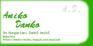 aniko danko business card